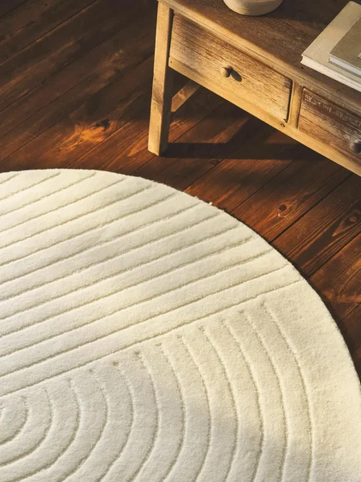 Rond wollen vloerkleed Mason, handgetuft