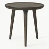 Ronde bijzettafel Accent van eikenhout, handgemaakt
