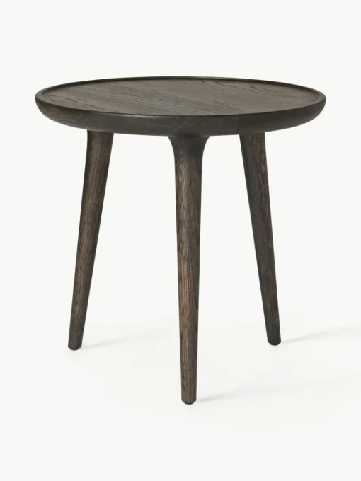 Ronde bijzettafel Accent van eikenhout, handgemaakt