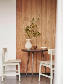 Ronde bijzettafel Accent van eikenhout, handgemaakt