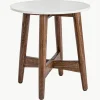 Ronde bijzettafel Albany met marmeren blad