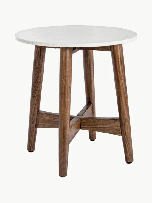 Ronde bijzettafel Albany met marmeren blad