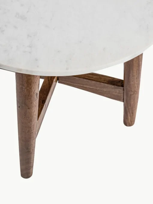 Ronde bijzettafel Albany met marmeren blad