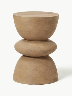 Ronde bijzettafel Benno van mangohout