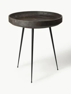 Ronde bijzettafel Bowl van eikenhout, handgemaakt