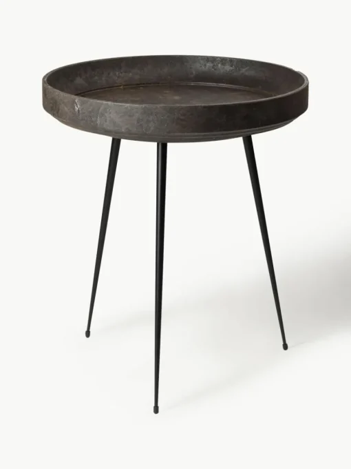 Ronde bijzettafel Bowl van eikenhout, handgemaakt