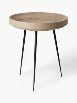 Ronde bijzettafel Bowl van eikenhout, handgemaakt
