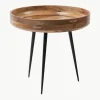 Ronde bijzettafel Bowl van mangohout