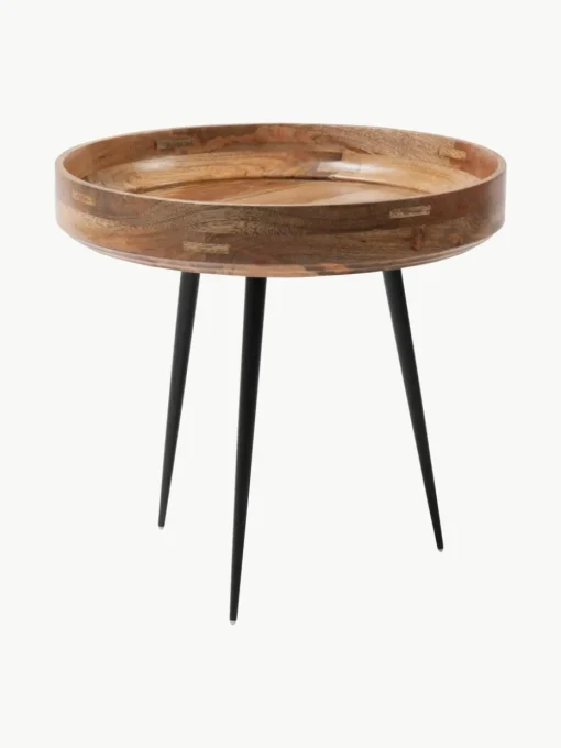 Ronde bijzettafel Bowl van mangohout