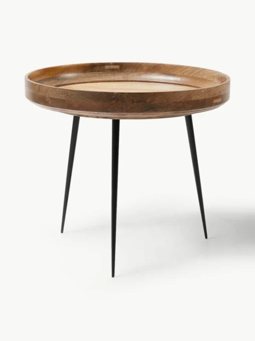 Ronde bijzettafel Bowl van mangohout