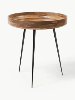 Ronde bijzettafel Bowl van mangohout