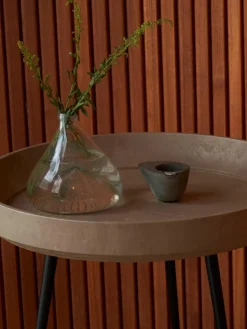 Ronde bijzettafel Bowl van eikenhout, handgemaakt