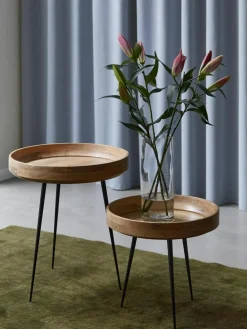 Ronde bijzettafel Bowl van mangohout