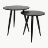 Ronde bijzettafel Colette, 2-delig
