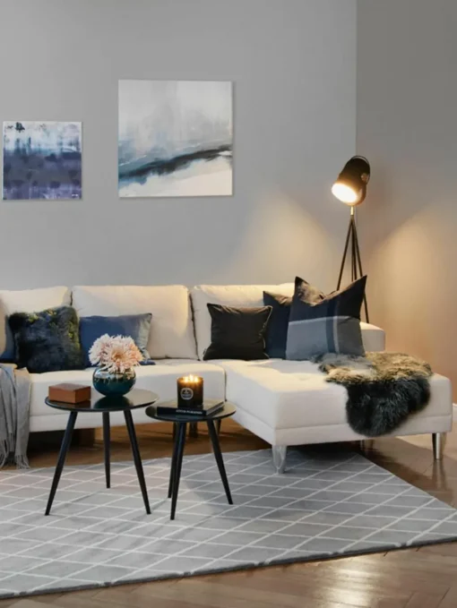 Ronde bijzettafel Colette, 2-delig