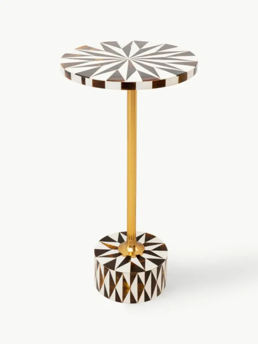 Ronde bijzettafel Domero, handgemaakt