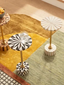 Ronde bijzettafel Domero, handgemaakt