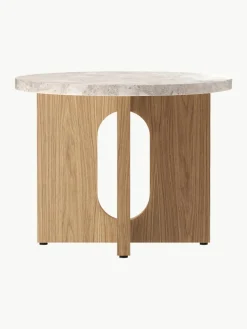 Ronde bijzettafel Ibiza met zandstenen tafelblad