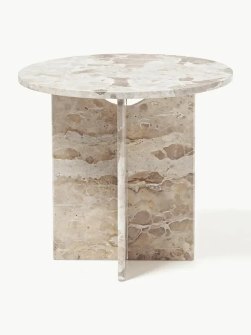 Ronde bijzettafel Jasmia van marmer