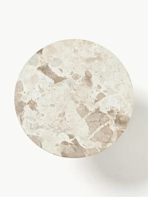 Ronde bijzettafel Jasmia van marmer