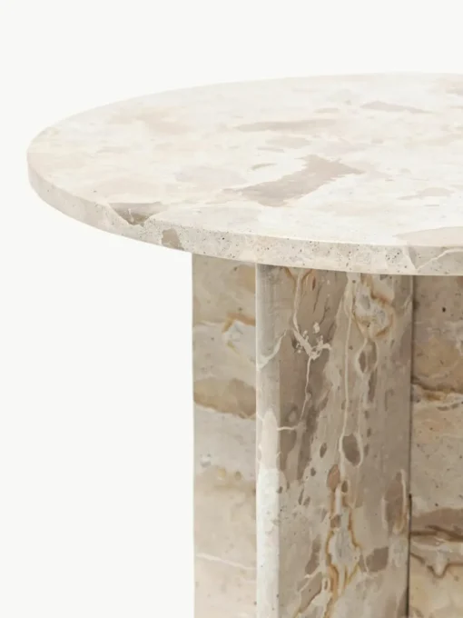 Ronde bijzettafel Jasmia van marmer
