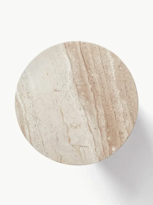 Ronde bijzettafel Marisa uit travertijn