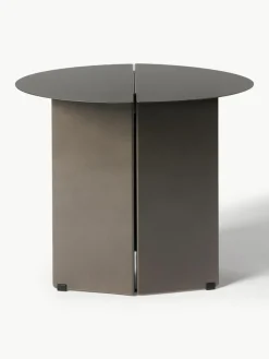 Ronde bijzettafel Oru met antieke afwerking