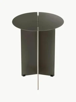 Ronde bijzettafel Oru met antieke afwerking