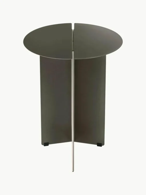 Ronde bijzettafel Oru met antieke afwerking