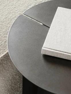 Ronde bijzettafel Oru met antieke afwerking