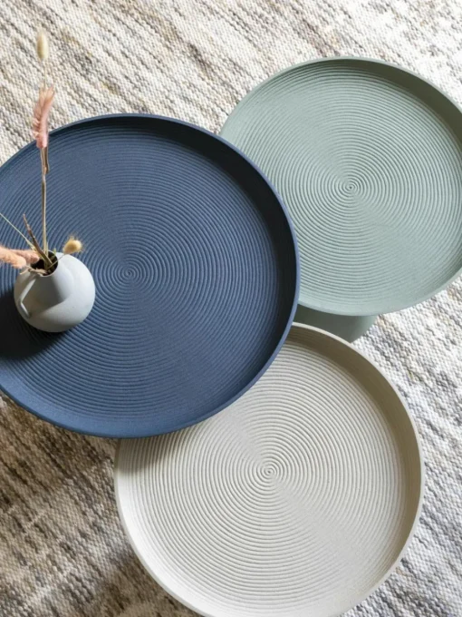 Ronde bijzettafel Ringar van metaal
