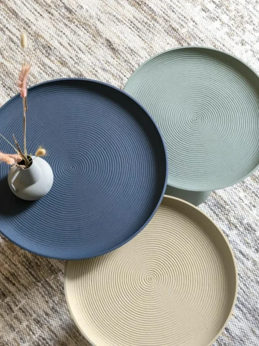 Ronde bijzettafel Ringar van metaal