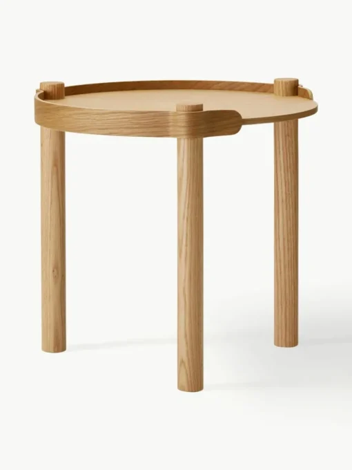 Ronde bijzettafel Woody van eikenhout