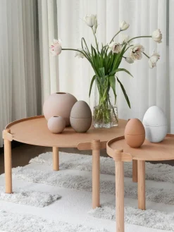 Ronde bijzettafel Woody van eikenhout