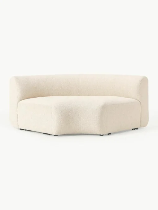 Ronde bouclé hoekmodule Sofia