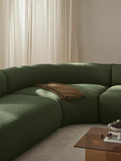 Ronde bouclé hoekmodule Sofia