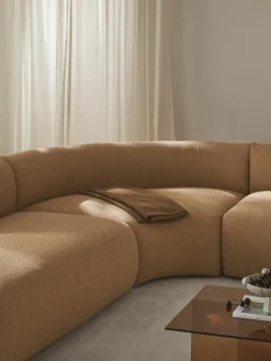 Ronde bouclé hoekmodule Sofia