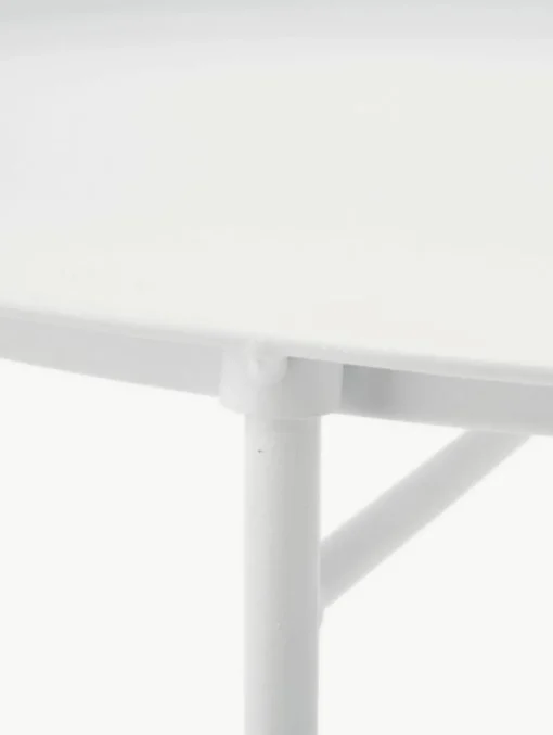 Ronde dienbladtafel Sangro in wit van metaal