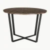 Ronde eettafel Amble met tafelblad in marmerlook, Ø 110 cm