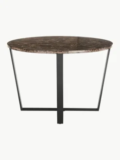 Ronde eettafel Amble met tafelblad in marmerlook, Ø 110 cm