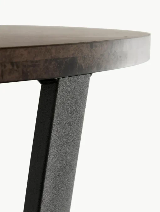 Ronde eettafel Amble met tafelblad in marmerlook, Ø 110 cm