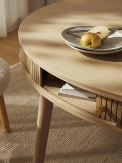 Ronde eettafel Calary met opbergruimte, Ø 120 cm