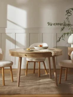 Ronde eettafel Calary met opbergruimte, Ø 120 cm