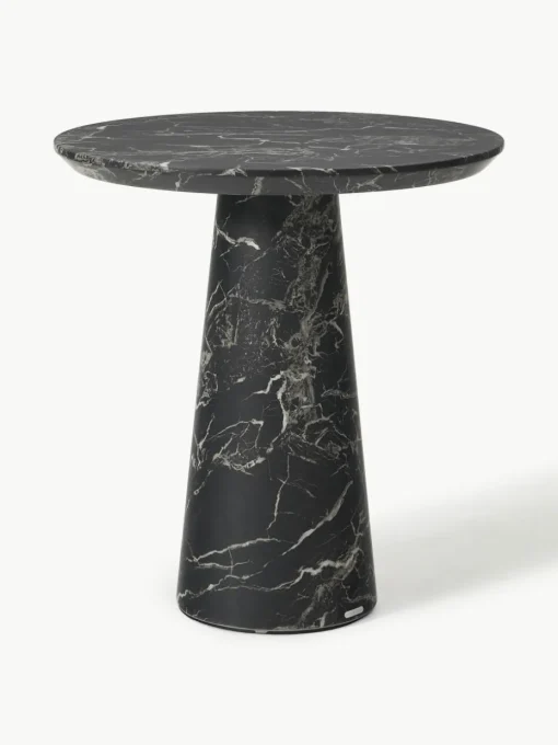 Ronde eettafel Disc in marmerlook, Ø 70 cm