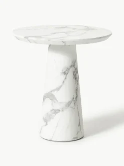 Ronde eettafel Disc in marmerlook, Ø 70 cm