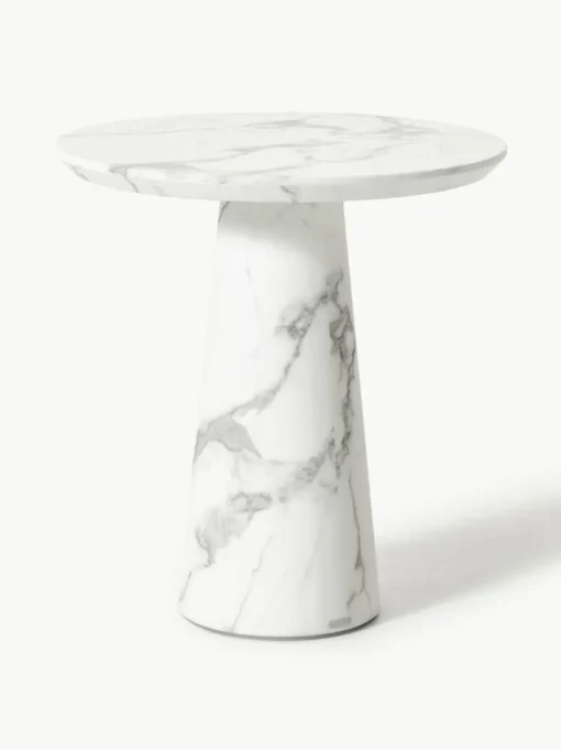Ronde eettafel Disc in marmerlook, Ø 70 cm