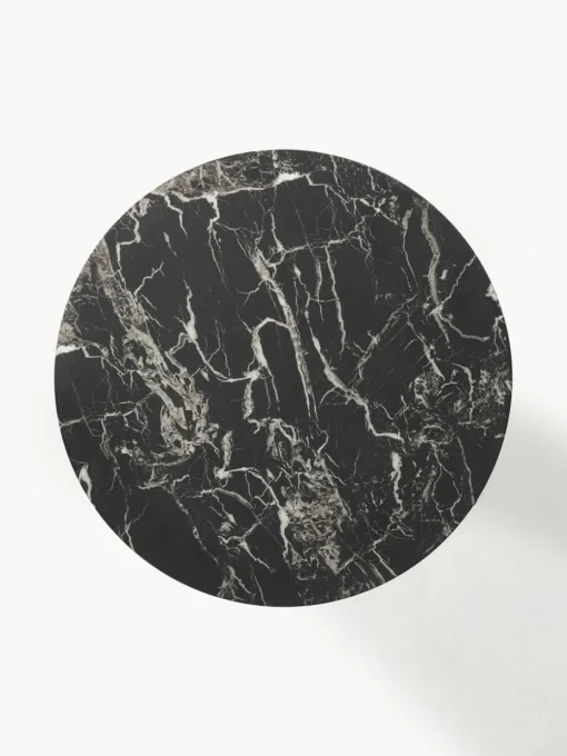 Ronde eettafel Disc in marmerlook, Ø 70 cm