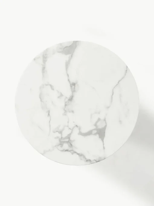 Ronde eettafel Disc in marmerlook, Ø 70 cm