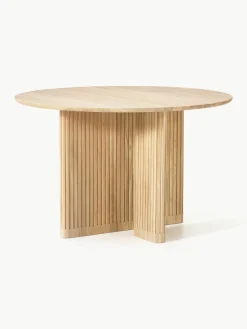 Ronde eettafel Jolka van eikenhout, Ø 120 cm