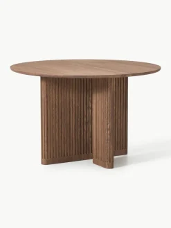 Ronde eettafel Jolka van eikenhout, Ø 120 cm
